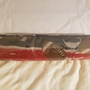 Red & Black Scarf with Footballs